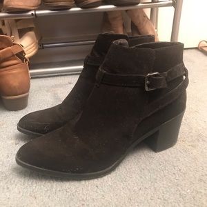 Black Suede Forever 21 Ankle Boots
